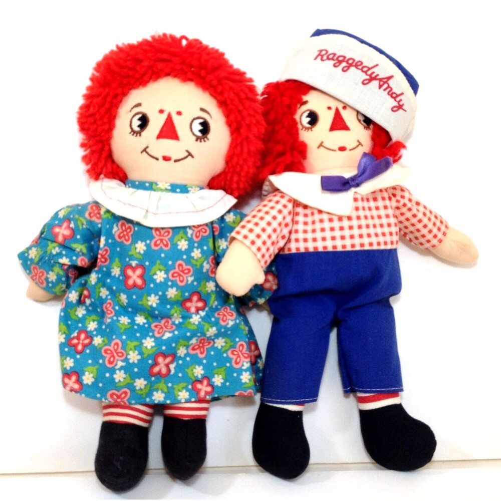 Vintage 14 inch Applause Raggedy Ann & Andy Dolls Plush